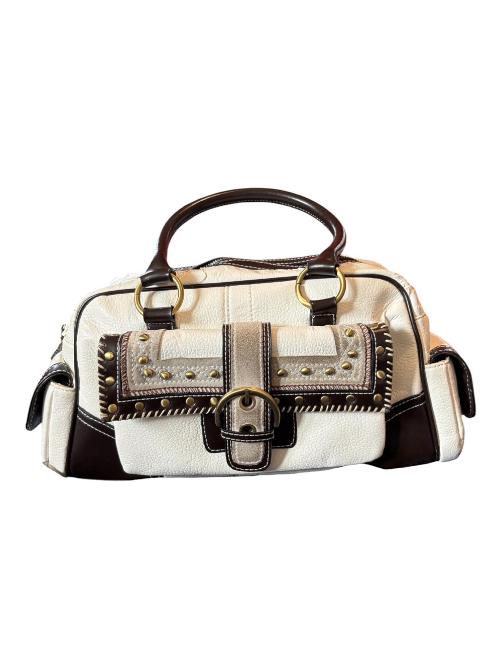 Vintage Inspired Y2K Coach Hampton 9268 Two-Tone Satchel - Picture 2 of 11